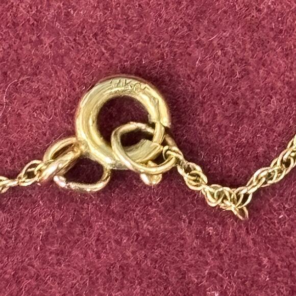 14K Yellow Gold Coin Bezel Gold Nugget Pendant Locket 18" #64579 - Picture 8 of 9